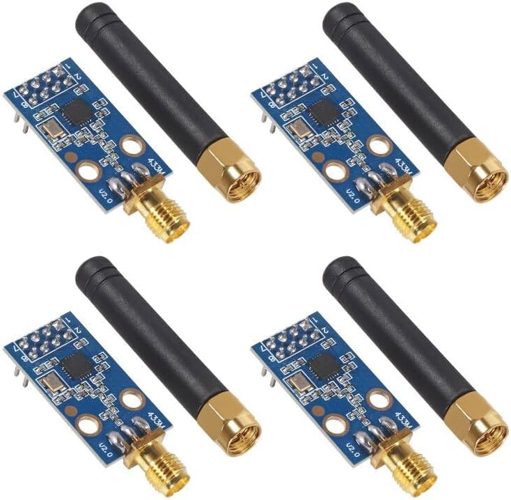ACEIRMC CC1101 Wireless Module with SMA Antenna, 315/433/868/915MHZ, Zigbee, Wireless Transceiver Module for Arduino Raspberry Pi (4) - Image 1